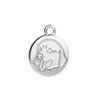 Votum 925 Original Sterling Silver Round Pet Charm Pendant with Animal Pet Pattern Photo Letters Custom Collar Charms Pendants