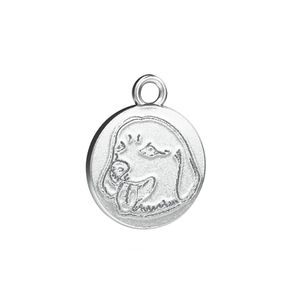 Votum 925 Original Sterling Silver Round Pet Charm Pendant with Animal Pet Pattern Photo Letters Custom Collar Charms Pendants