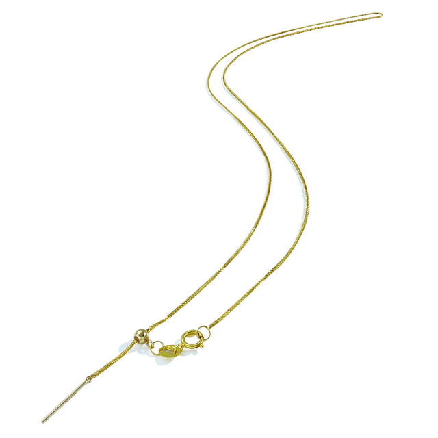 Au750 Yellow Gold Adjustable Chain Necklace for Pendant
