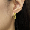 VOTUM Peridot Stone Tennis Hoop Earrings