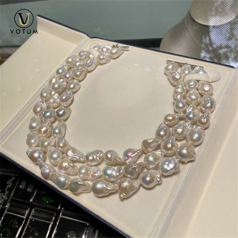 VOTUM 22mm Baroque Pearl Necklace Personalized Jewelry