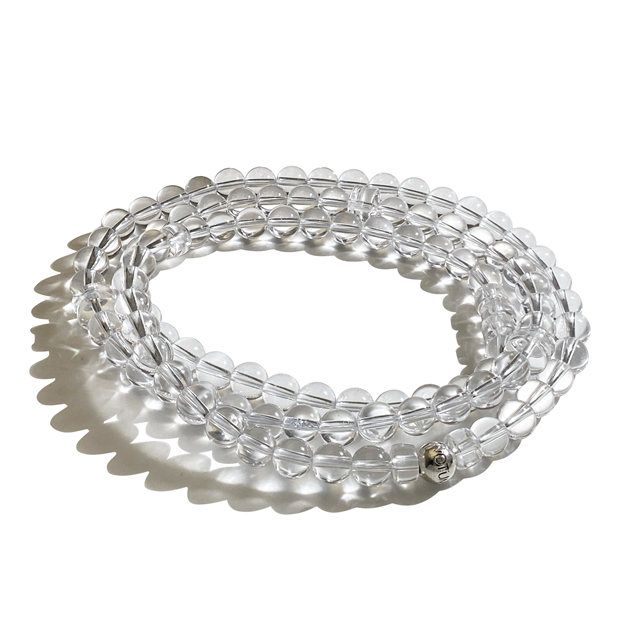Votum 6mm Natural Clear Quartz Beaded Bracelet