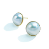 12-13mm Freshwater Natural Mabe Pearl Earrings Stud