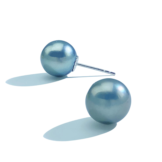 VOTUM Tahitian Grey Pearls Earrings Stud