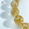 Votum Natural 13mm Golden Rutilated Quartz Beads Bracelet