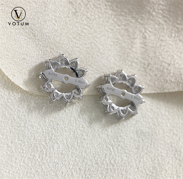 VOTUM Lab Grown Diamonds Earring Stud with Ear Jacket