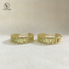 Votum Natural Peridot Stone Tennis Earrings Hoops 925 Silver Earring Vermeil Gold Custom Fine Jewelry 
