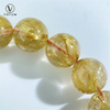 Votum Natural 13mm Golden Rutilated Quartz Beads Bracelet