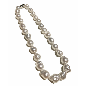VOTUM Saltwater White Baroque Pearl Necklace Wedding Jewelry