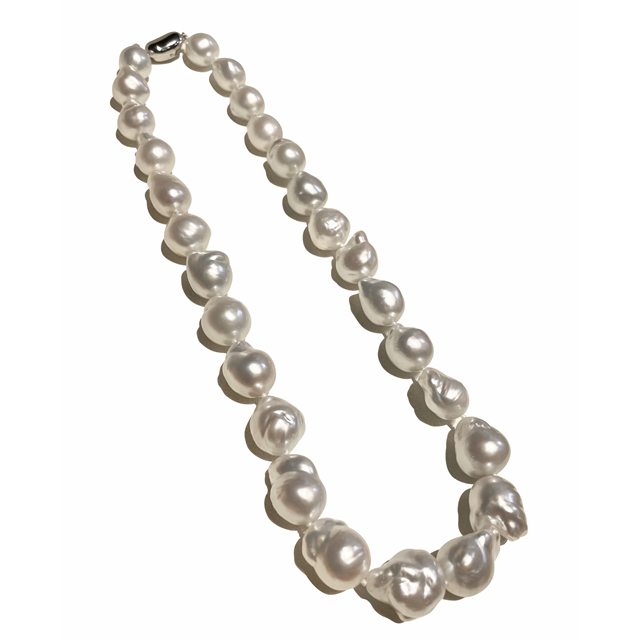 VOTUM Saltwater White Baroque Pearl Necklace Wedding Jewelry