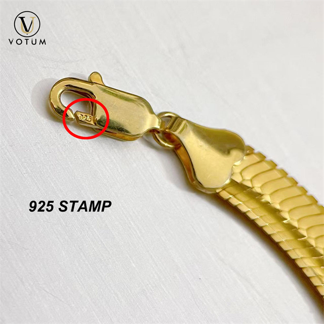 Votum 925 Sterling Silver Snake Chain Necklace Italian Gold Plated Choker Necklaces Minimalist Unisex Jewelry Jewellery for Women