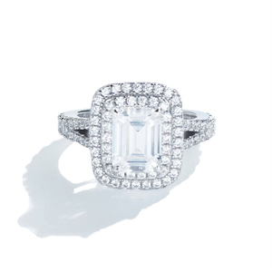 3ct Emerald Lab Grown Diamond Wedding Engagement Ring