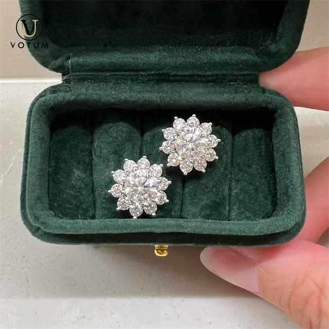 VOTUM Lab Grown Diamonds Earring Stud with Ear Jacket