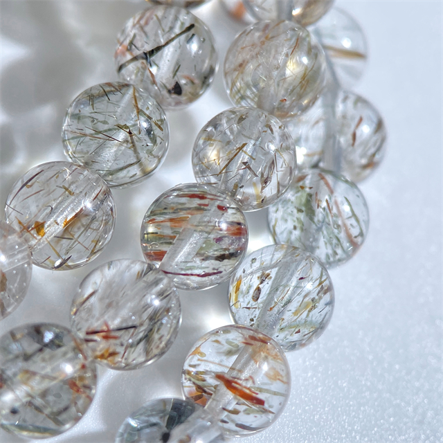 Votum Black Gold Super Seven Smoky Quartz 925 Silver Beaded Bracelet 