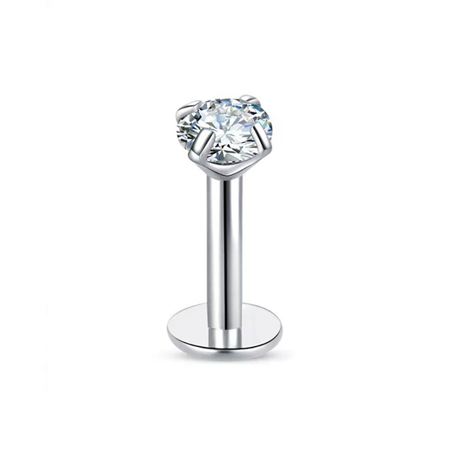 VOTUM K Gold Piercing with Moissanite Stone