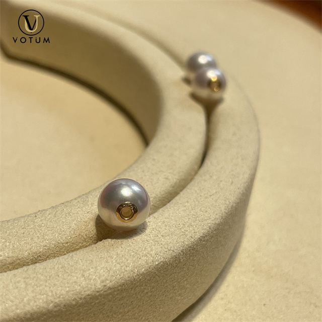 Votum Akoya Pearl Charm Pendant for Necklace Luxury 18K Real Gold Round Bead Elegant Japanese Pearls Pendants Custom Gift Women