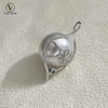 Votum 11-12mm Australian White Pearl Charm Pendant with Natural Sapphire Cultured Pearl Pendant for Necklace Custom Fine Jewelry