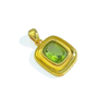 18K Gold Peridot Pendant Charm for Necklace