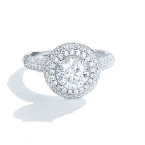 1ct Round Lab Grown Diamond Platinum Ring