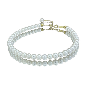 VOTUM 18K Gold 4.5mm Chinese Pearls Bracelet