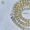 Votum 3 Strand Natural Citrine Bracelet with Double Terminated Clear Quartz