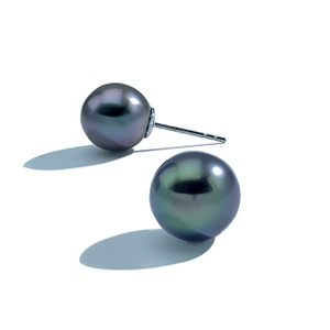 VOTUM Cultured Tahitian Black Pearl Earring Stud