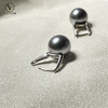 Votum 925 Silver Tahitian Gray Pearl Earring Hoops Cultured South Sea Pearls Earrings hanging Women Luxury Custom Fine Jewelry