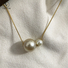 Votum Round Golden Akoya Pearl Pendant 18K Real Gold Chain Necklace Au750 Culture Pearls Necklaces Custom Fine Jewelry for Women