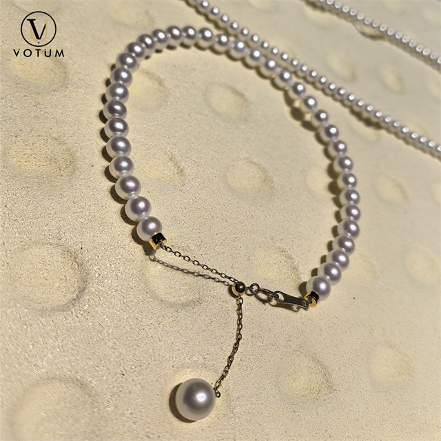 VOTUM 18K Gold 4.5mm Chinese Pearls Bracelet
