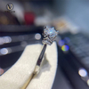 Votum Factroy Wholesale Handmade 925 Silver Sparking Gra Moissanite Diamonds Ring with 18K Gold Plated Women Fashion Wedding Jewellery Custom Fine Jewelry