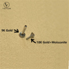 VOTUM K Gold Piercing with Moissanite Stone