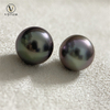 VOTUM Cultured Tahitian Black Pearl Earring Stud
