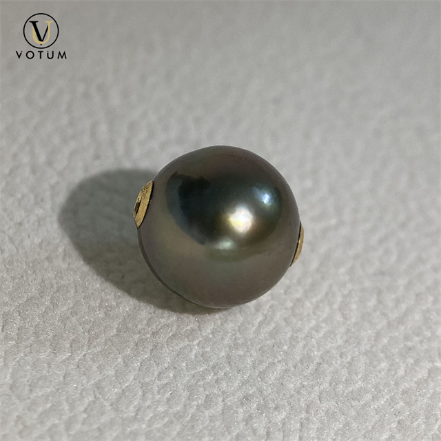 Votum Tahitian Black Pearl Pendant Charm Beads 18K Real Gold Cultured Pearls Custom Fine Jewelry Unisex Elegant Gift Unisex