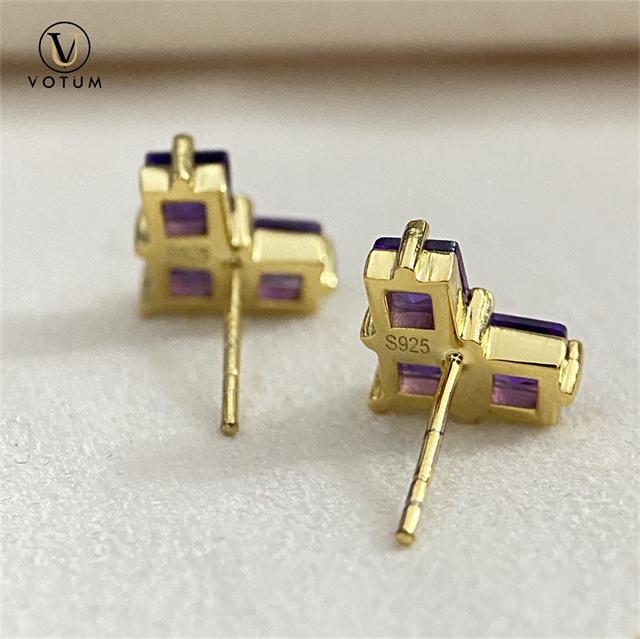VOTUM Origin Amethyst Necklace Earring Stud Jewelry Set