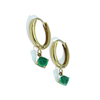 Au750 Emerald Hoops Earring