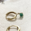 Votum Original Au750 Emerald Earrings Hoops Women Drop Dangle Earring Real 18K Gold Gemstone Custom Gift Luxury Fine Jewelry