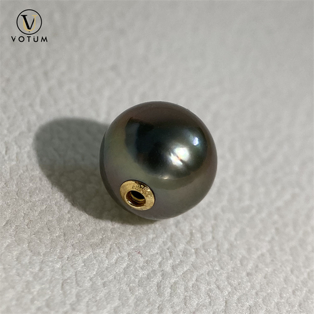 Votum Tahitian Black Pearl Pendant Charm Beads 18K Real Gold Cultured Pearls Custom Fine Jewelry Unisex Elegant Gift Unisex