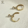 Votum Real Diamonds 18K Gold Drop Earrings Huggies Original Au750 Hoops Earring Dangle Women Luxury Custom Gift Fine Jewelry
