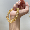Votum Natural 13mm Golden Rutilated Quartz Beads Bracelet
