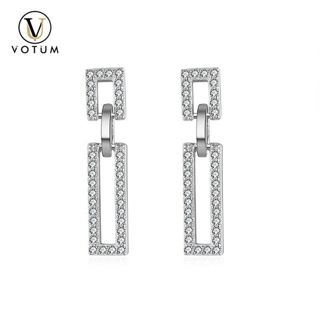 Votum Factory Custom 14K Solid Gold Sparking Moissanite Diamond Drop Earring for Wedding Custom Fine Jewelry Jewellery Accessories