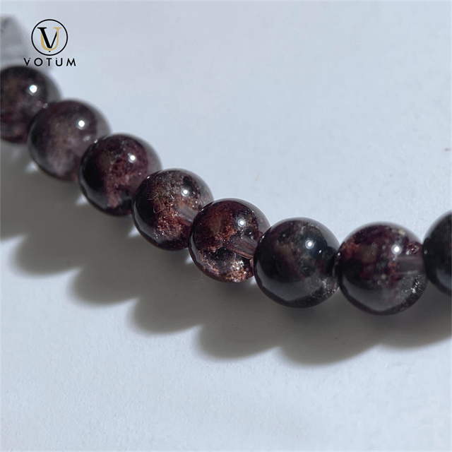 Votum Double Terminated Quartz Red Phantom Quartz Beaded Bracelet